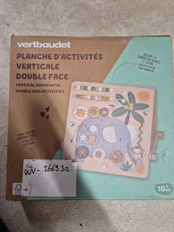 Planche d activité double face vertbaudet neuf