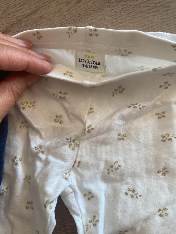 Lot de 4 leggings 3 mois - photo numéro 2