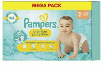 Lot de 117 couches Pampers premium protection taille 3