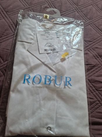 Blouse blanche manches courtes taille48