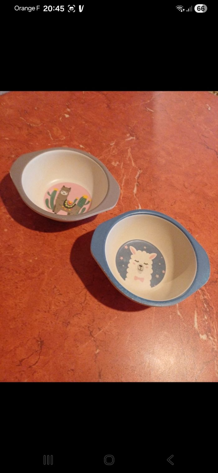Lot de 2 bols pour enfants - photo numéro 1
