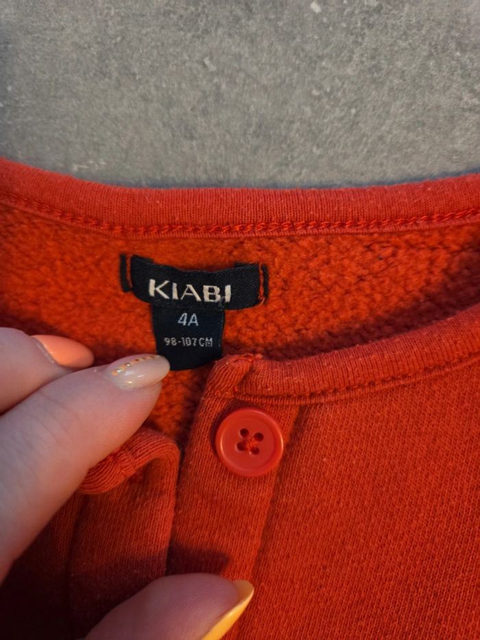 Cardigan gilet à bouton fille rouge T4ans TBE kiabi - photo numéro 2