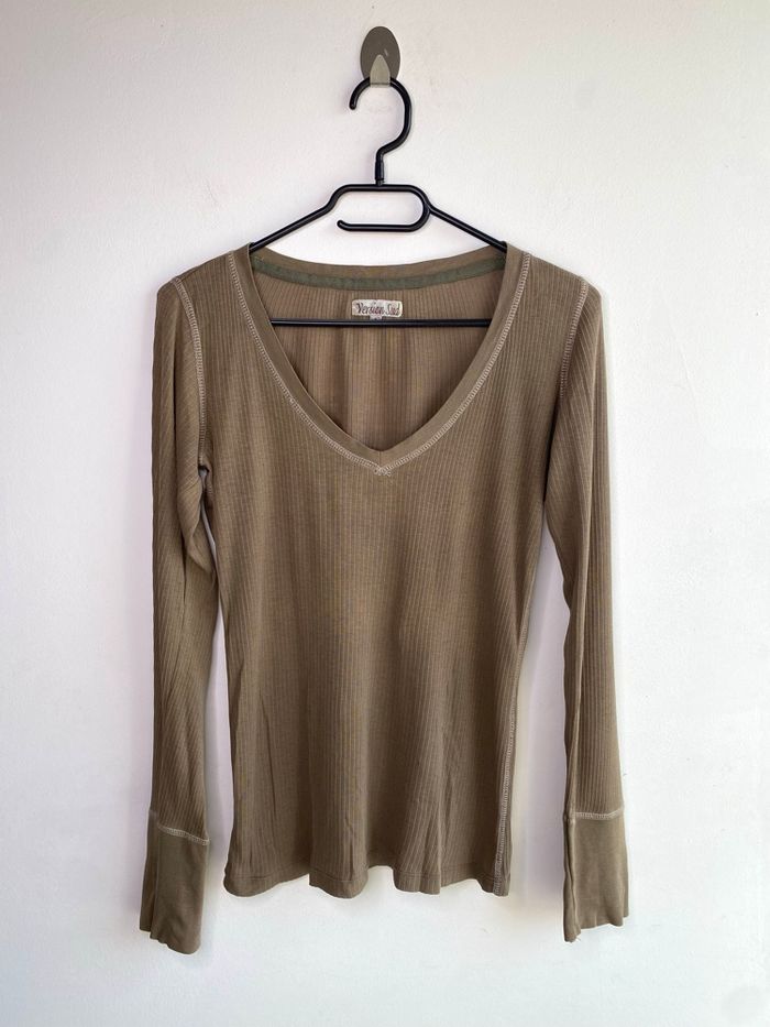 Top manches longues vert kaki version sud