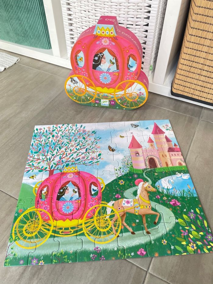 Puzzle 54 pièces, Djeco, le carrosse d'Elise - photo numéro 4