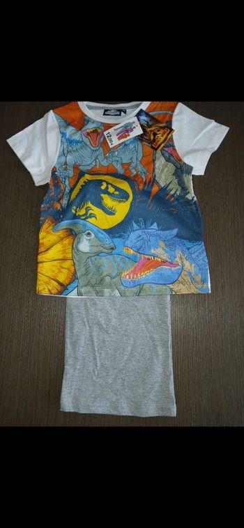 Ensemble pyjamas short garçon jurassic Word 6 ans