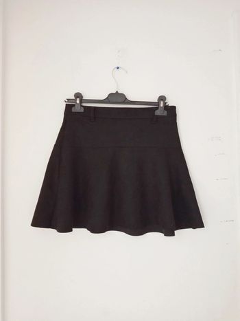 Mini-jupe à volants en daim femme