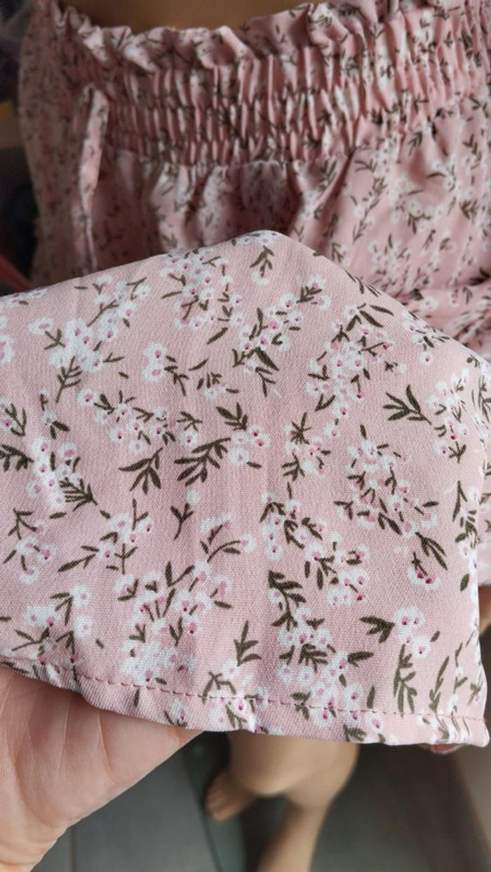 Jupe fleuris rose femme taille s - photo numéro 5