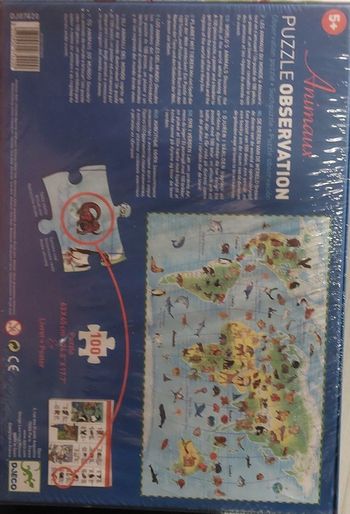 Puzzle observation animaux du monde 100 pièces

