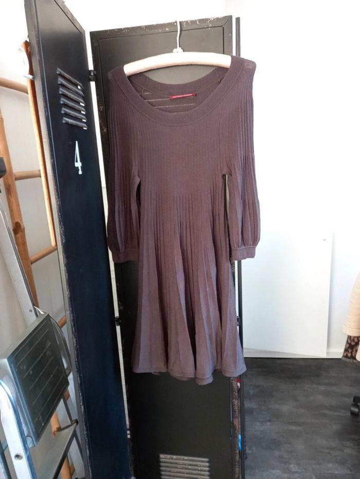 Robe manches 3/4, gris foncé, Comptoir des Cotonniers, Taille 1 - photo numéro 2