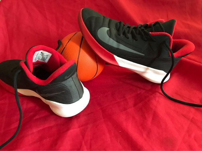 Baskets Nike précision 4 noir et rouge université taille 39 - photo numéro 15