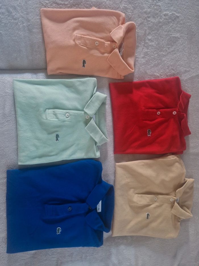 Lot 5 polos garçon 12ans Lacoste - photo numéro 3