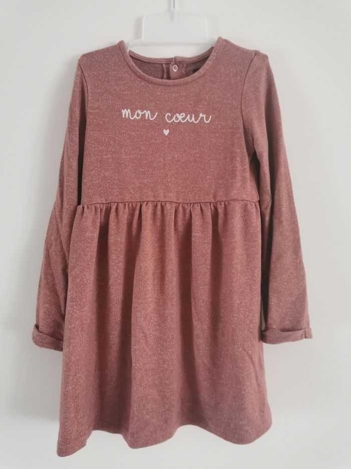 Robe " mon coeur"_ fille_ 3 ans - photo numéro 2