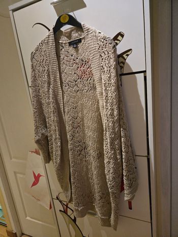 Gilet ajouré beige T.M 38/40 oversize Primark