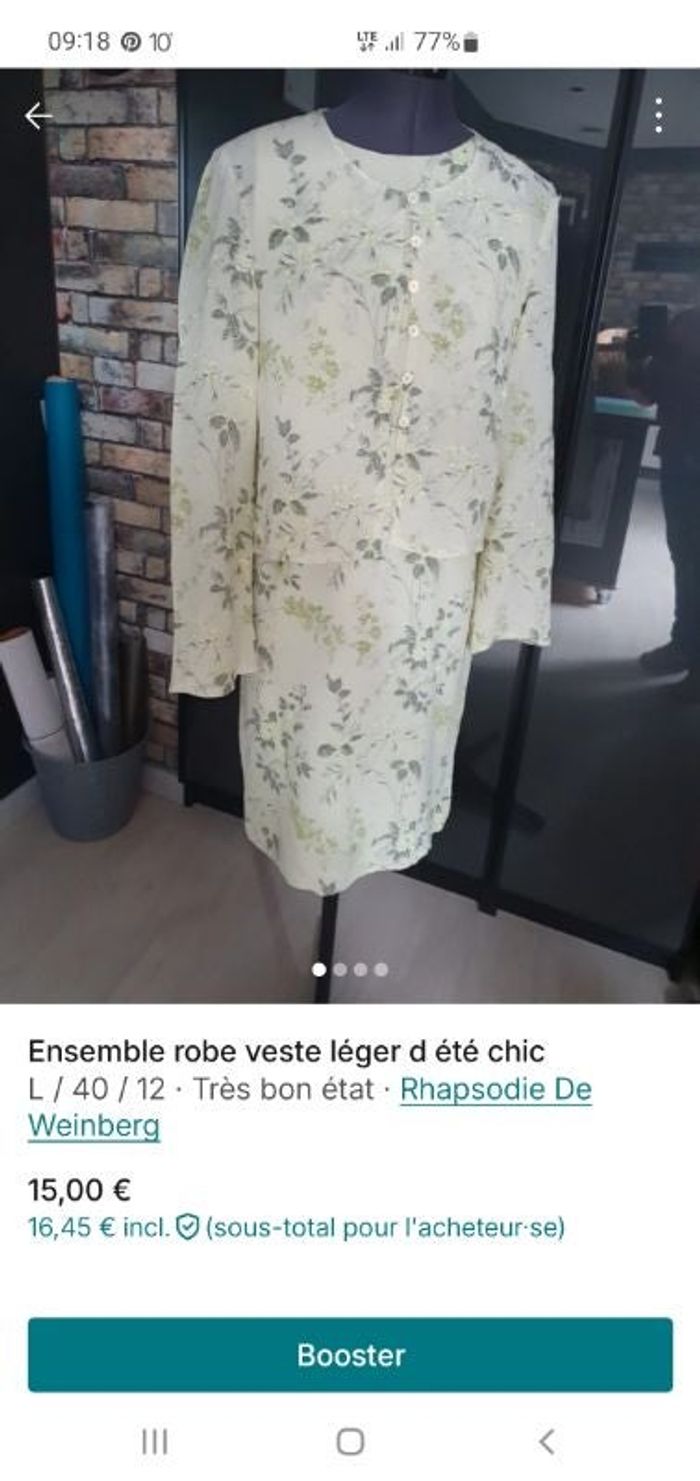 Ensemble léger robe et gilet de soirée