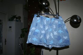 🌸Short d'intérieur bleu avec  éléphants  taille 42  "C&A"🌸