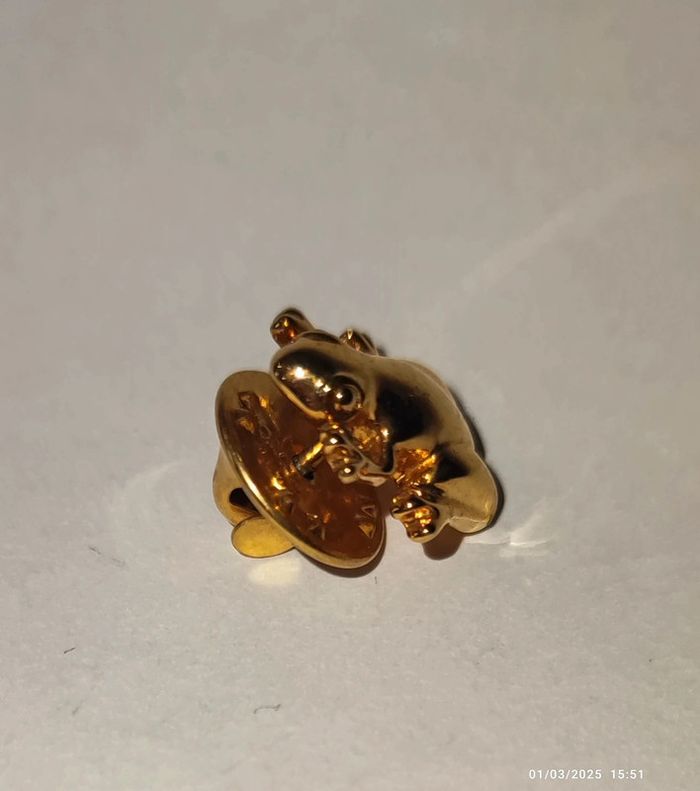 Broche doré grenouille Ballou reg'd - photo numéro 3