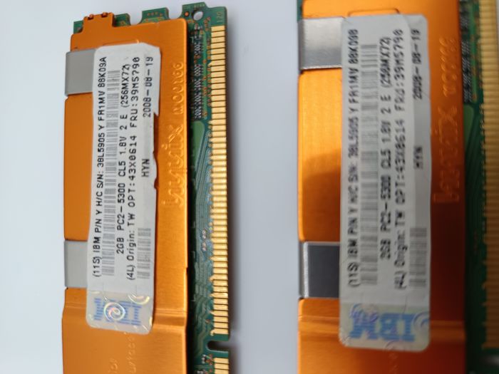 LOTS 2 CARTES DDR2 2GB 2Rx4 PC2-5300F-555-11 - photo numéro 5