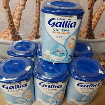 Lot de 7 boîtes de lait Gallia 3eme