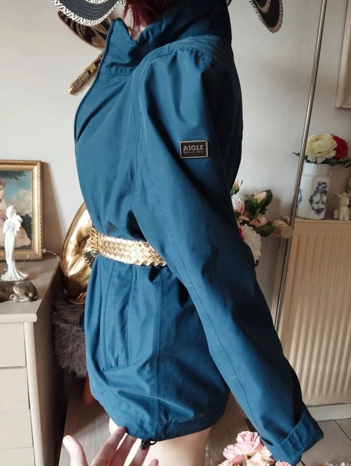 🌿Blouson Bleu Pétrole Unisexe Collection Vintage Aigle Taille 38/40🌿 - photo numéro 7