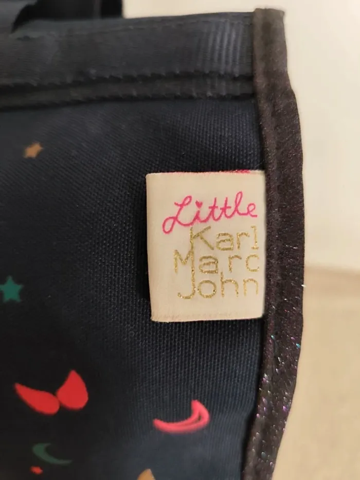 Cartable little Karl Marc John bleu marine ailes d'ange - photo numéro 9