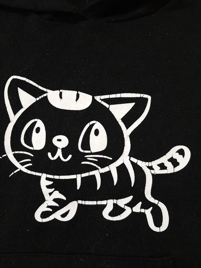 Pull noir chat 7ans - photo numéro 2