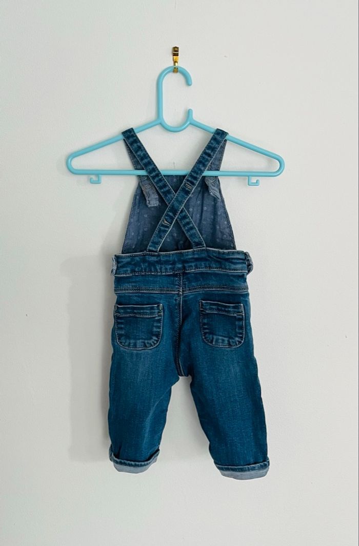 Salopette en jean « Obaïbi » taille 3 mois - photo numéro 2