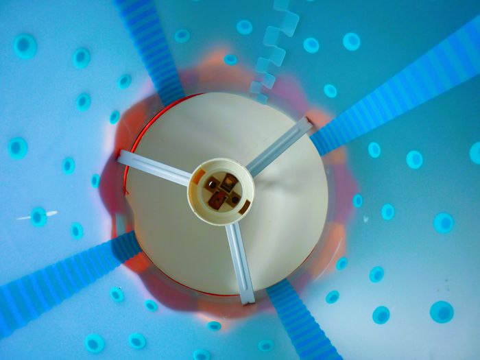 Lustre HABA chevalier luminaire décoration chambre garçon bleu TBE - photo numéro 2