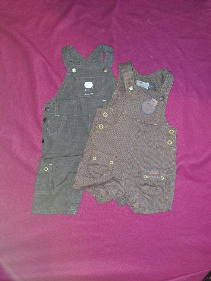 Lot de 2 salopettes 3 mois