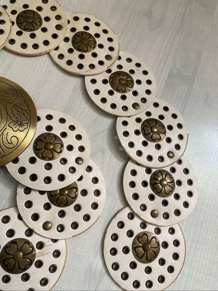 Ceinture à disque blanche vintage - photo numéro 5