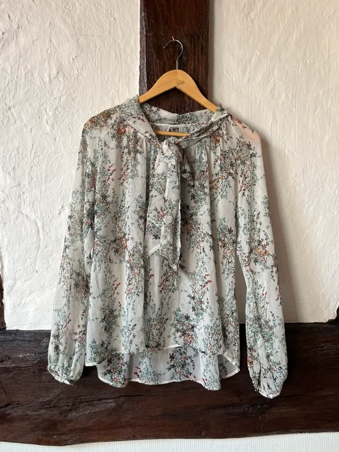 Blouse fluide imprimé fleuri IKKS Women - taille 42 - Élégance automnale - photo numéro 2