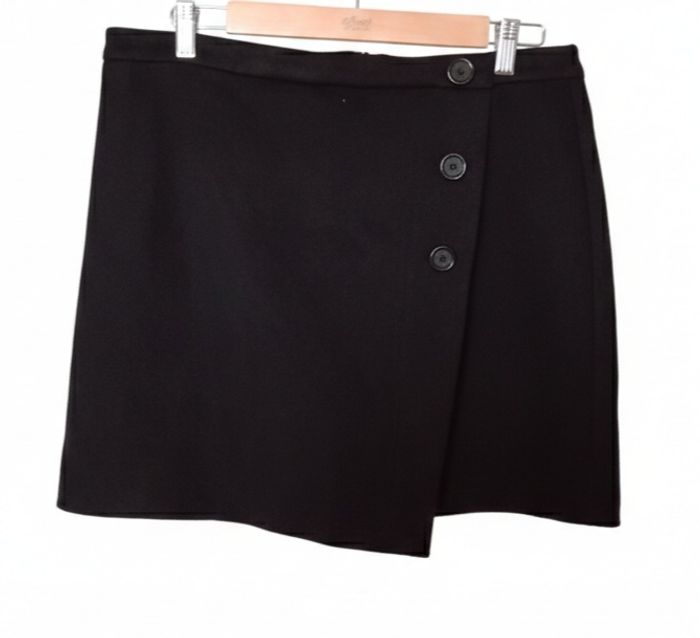 Jupe effet portefeuille noire - photo numéro 7