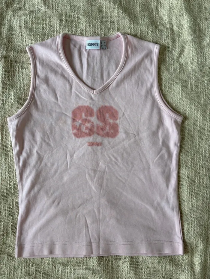 Débardeur esprit rose taille L