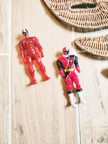 🙅 Power rangers ninja steel lot de 2 figurines des rangers rouge marque bandai