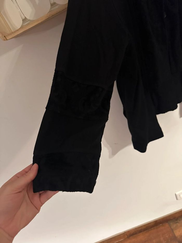 Manteau hétéroclite noir vintage - photo numéro 3