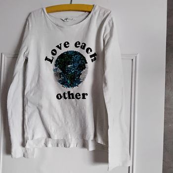 Tee shirt sequin fille 10 ans h&m