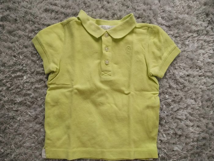 Polo manches courtes Vert anis 18 mois Kimbaloo