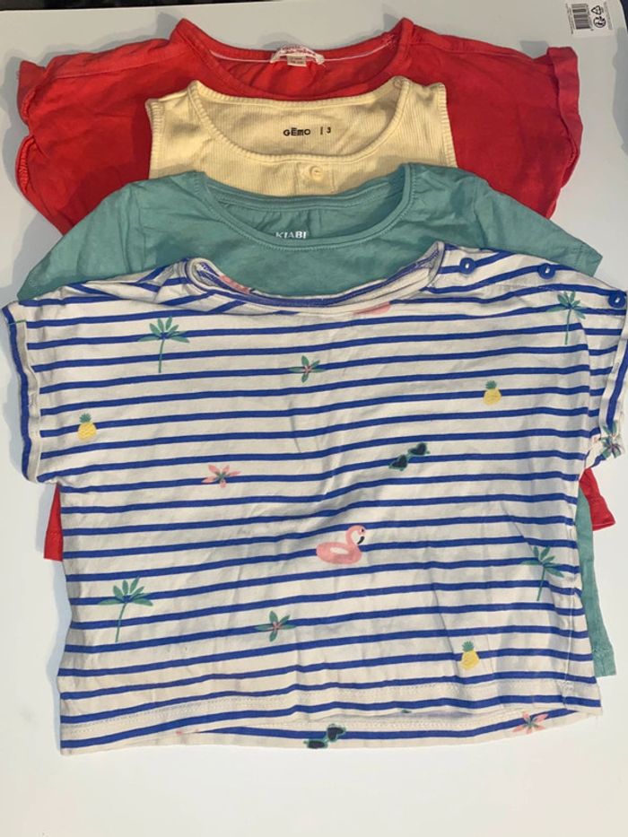 lot de six T-shirts à manches courtes pour filles - photo numéro 3