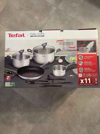 Batterie set de cuisine tefal daily cook NEUF