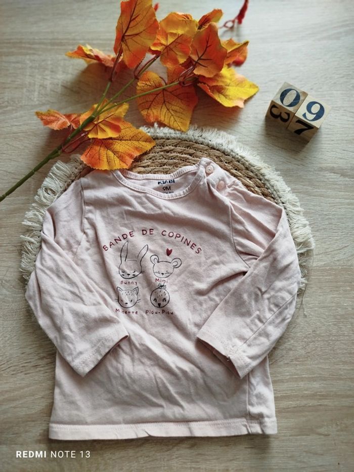 T-shirt manche longue Kiabi 9mois