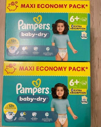 Lot 2 cartons Pampers taille 6+