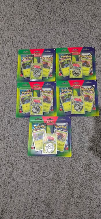 Lot de 5 Duo Packs Pokémon EV01 / EV06 Rafflesia FR Neufs Scellés
