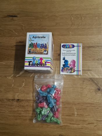 Neuf Twinples × 20 pour le jeu de société Agricola