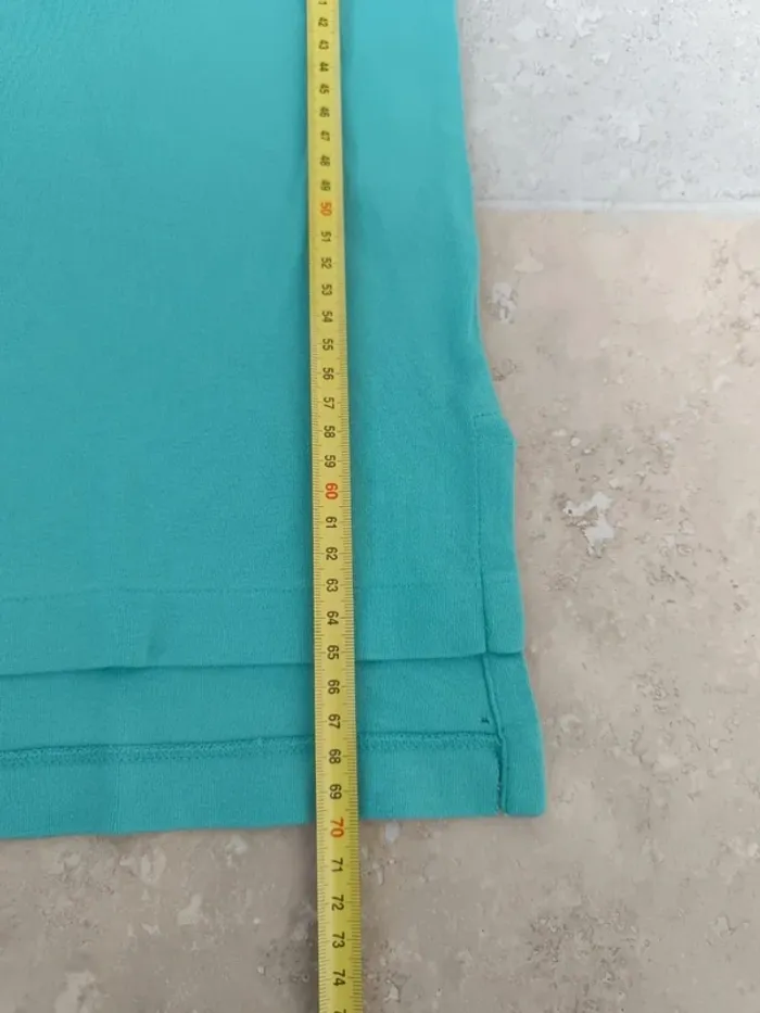 Polo Ralph Lauren homme L pima coton vert menthe logo orange excellent état petit défaut - photo numéro 6