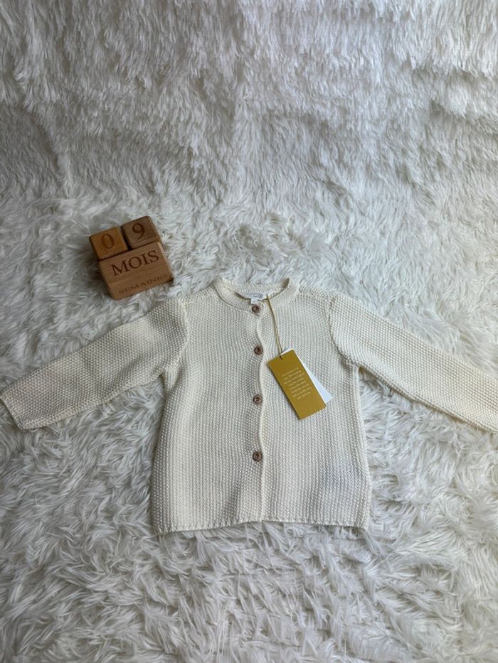 🤍 Cardigan Moodstreet Petit – Taille 9 mois