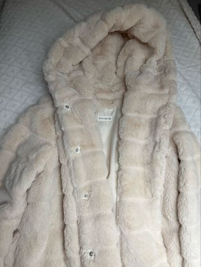 Veste fausse fourrure beige crème - photo numéro 2