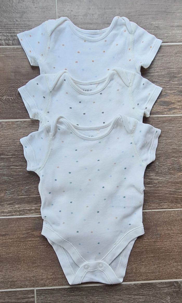 Lot de 3 bodies manches courtes Marks et spencer