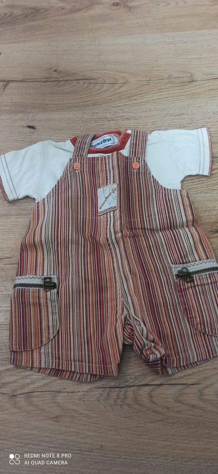 Ensemble salopette sucre d orge 3 mois