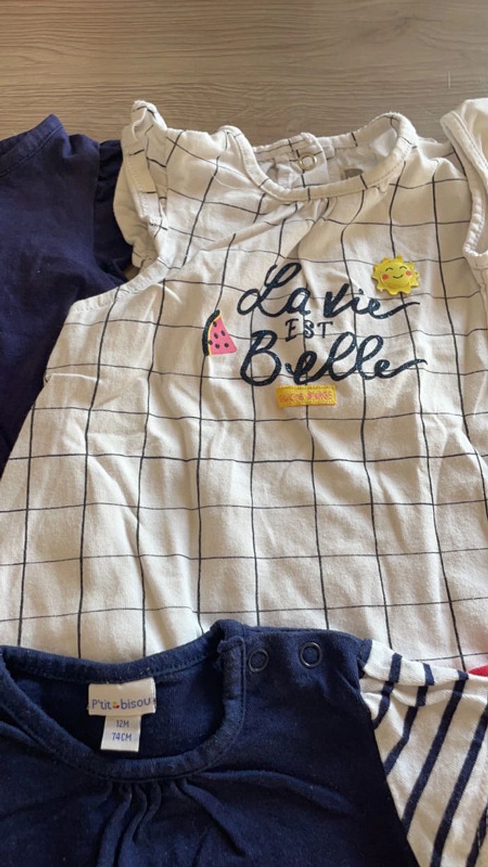 Lot de 5 tee shirts en 12 mois - photo numéro 3