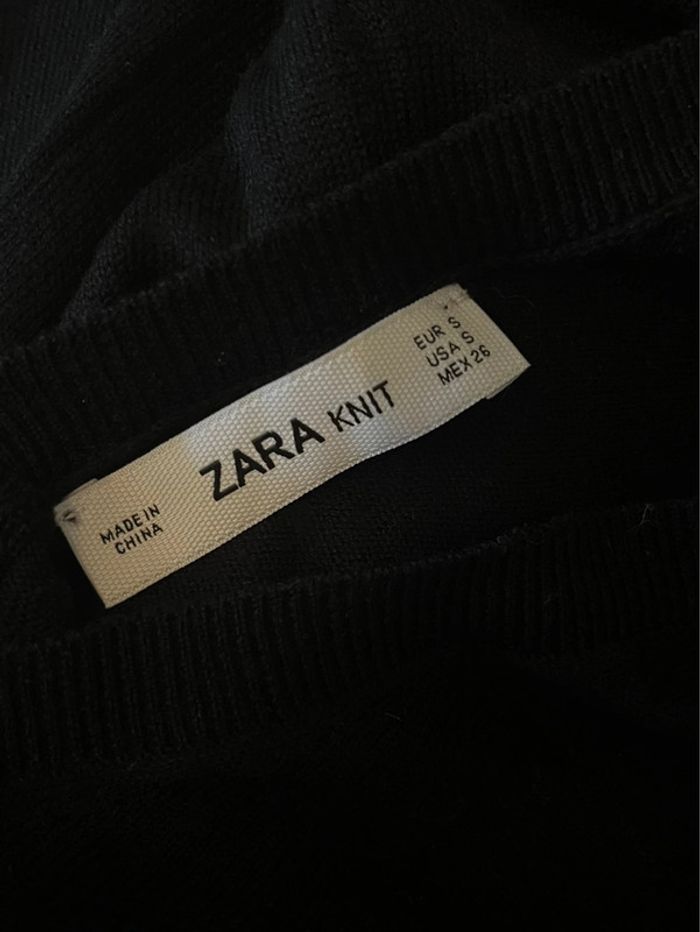 Pull col V noir, taille XS - photo numéro 4