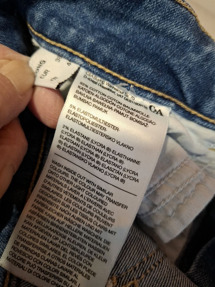 Joli jean femme C&A flex shaping (push-up) bleu clair très bon état - photo numéro 9